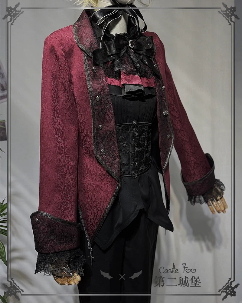 CastleToo - Coffin of Pilgrimage - Medieval European Ouji Lolita Shirt & Pants Suit