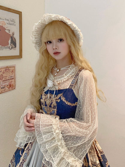 Magic Tea Party - Flower - Classic Lolita Tulle Cardigan with Princess-Sleeves