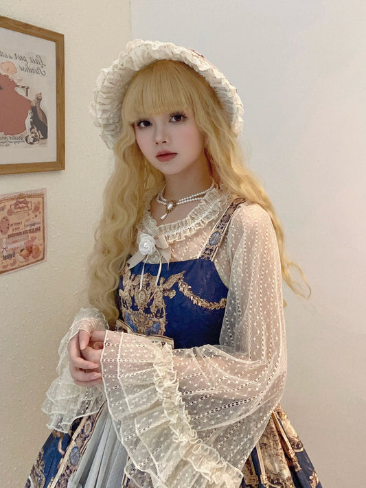 Magic Tea Party - Flower - Classic Lolita Tulle Cardigan with Princess-Sleeves