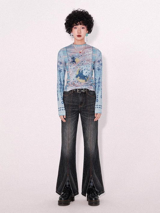 Retro wash dark slim pants【s0000009795】