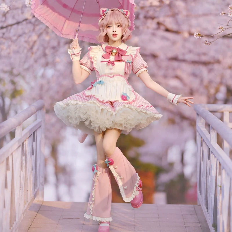 Sakurahime - Berry Bubble - Cute Lolita OP Dress Two Kawaii Styles