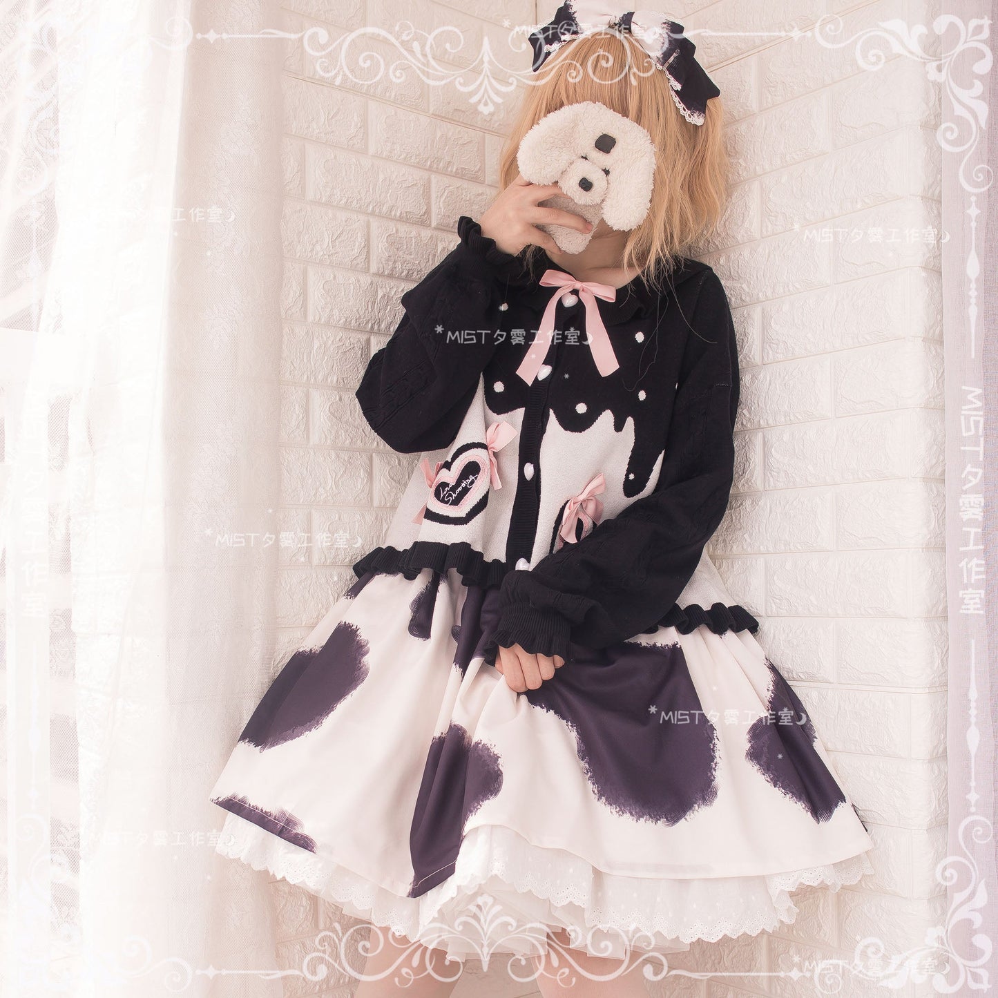 MIST - Beating Heart - Sweet Lolita Thick Sweater Coat Puff Sleeve