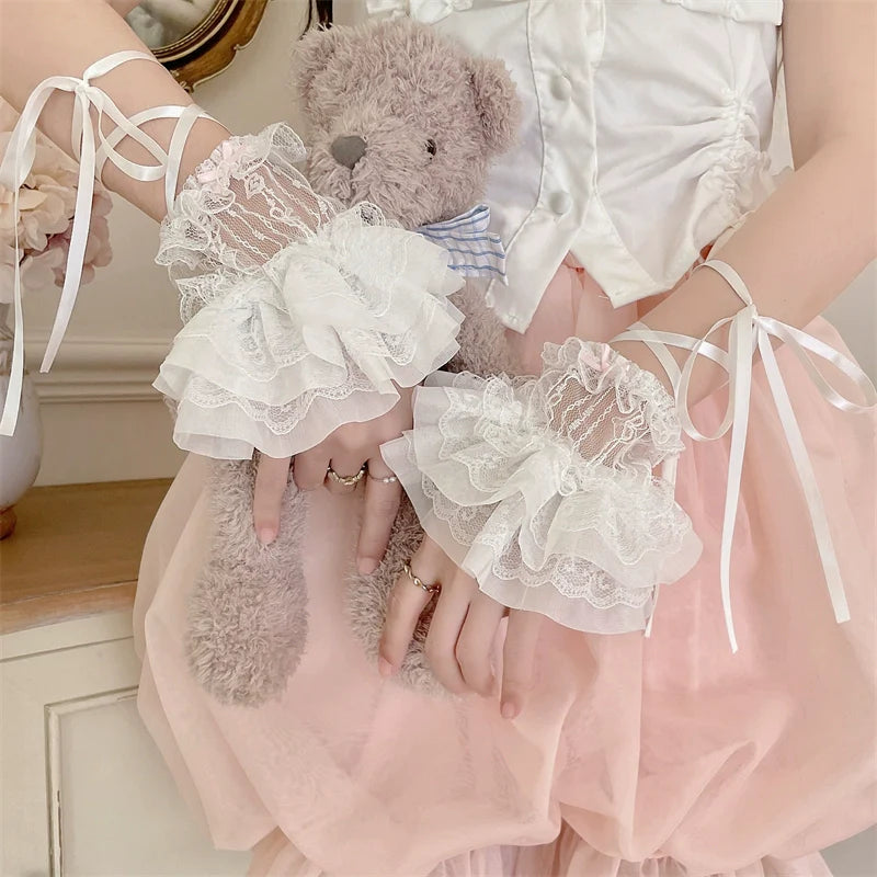 Sugar Girl - Sweet Lolita Cuffs Ballet Lace Breathable Straps Sleeves
