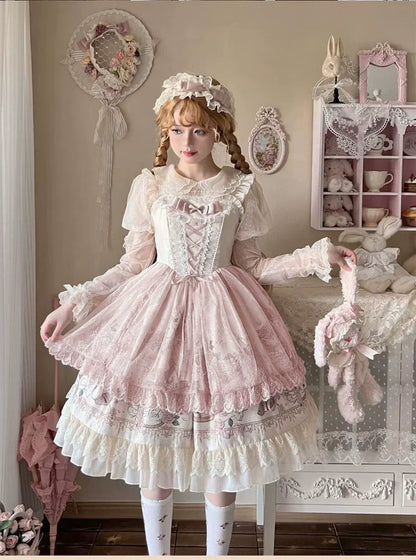 Sweet Date - Wedding Lolita Dress Bridal Elegant Retro JSK Daily Lolita Shirt
