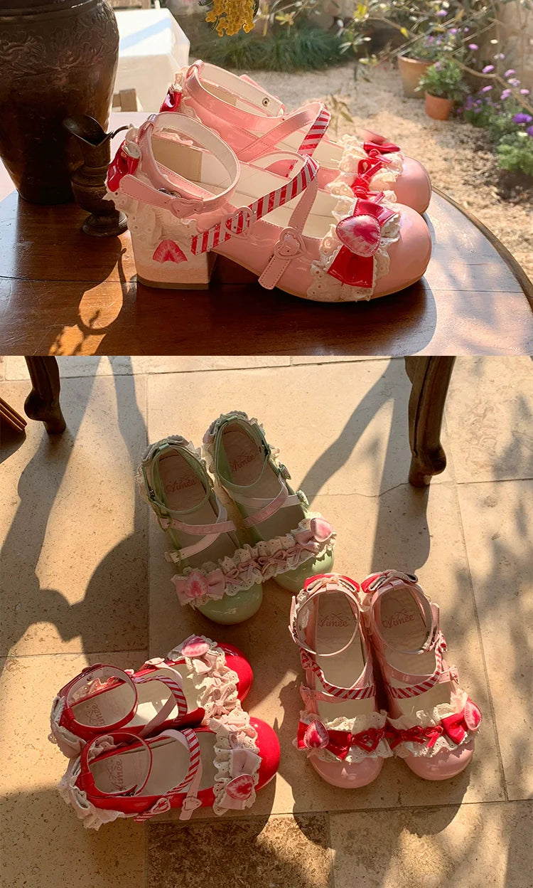 Aimee - Strawberry Limited 2.0 - Sweet Lolita Mary Jane Heel Shoes