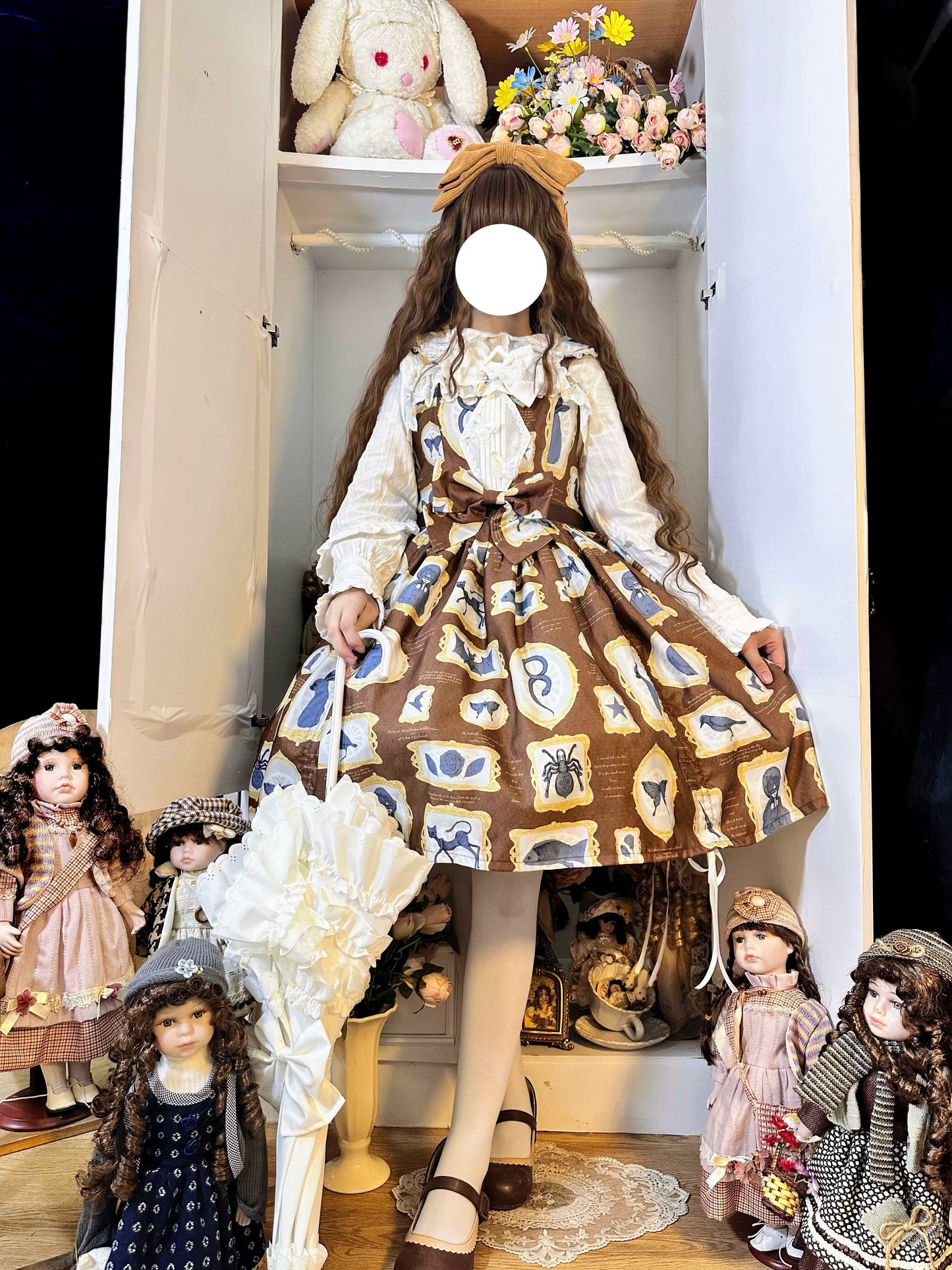 Magic Tea Party - Classic Lolita JSK with Elegant Art-Inspired Prints