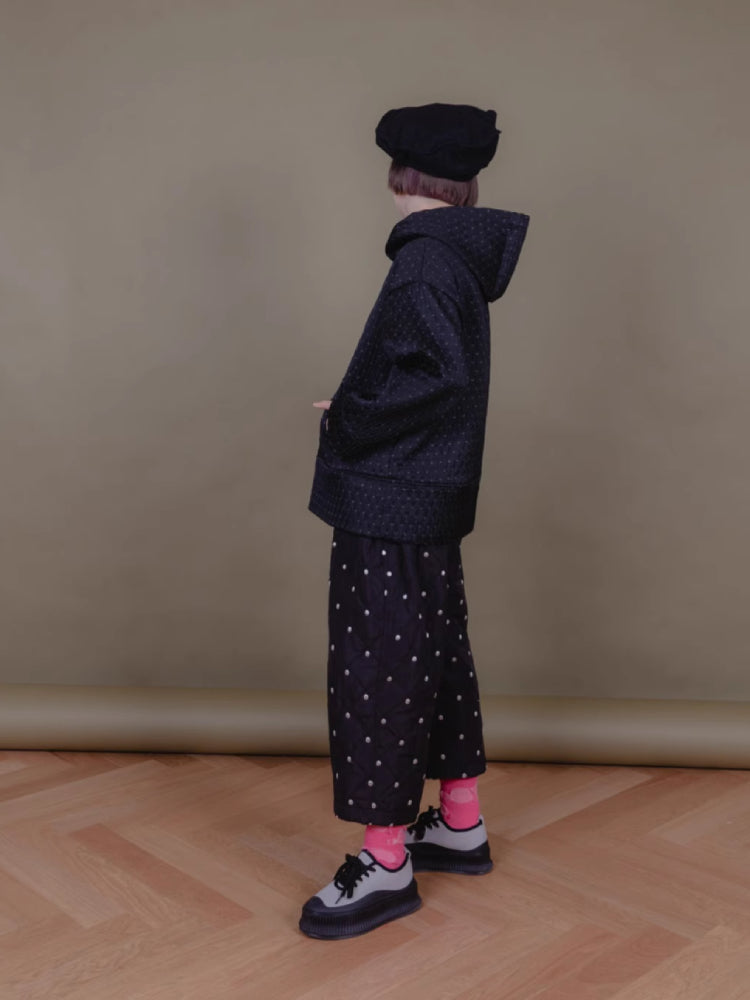 Patterned woven hooded sweatshirt【s0000006884】