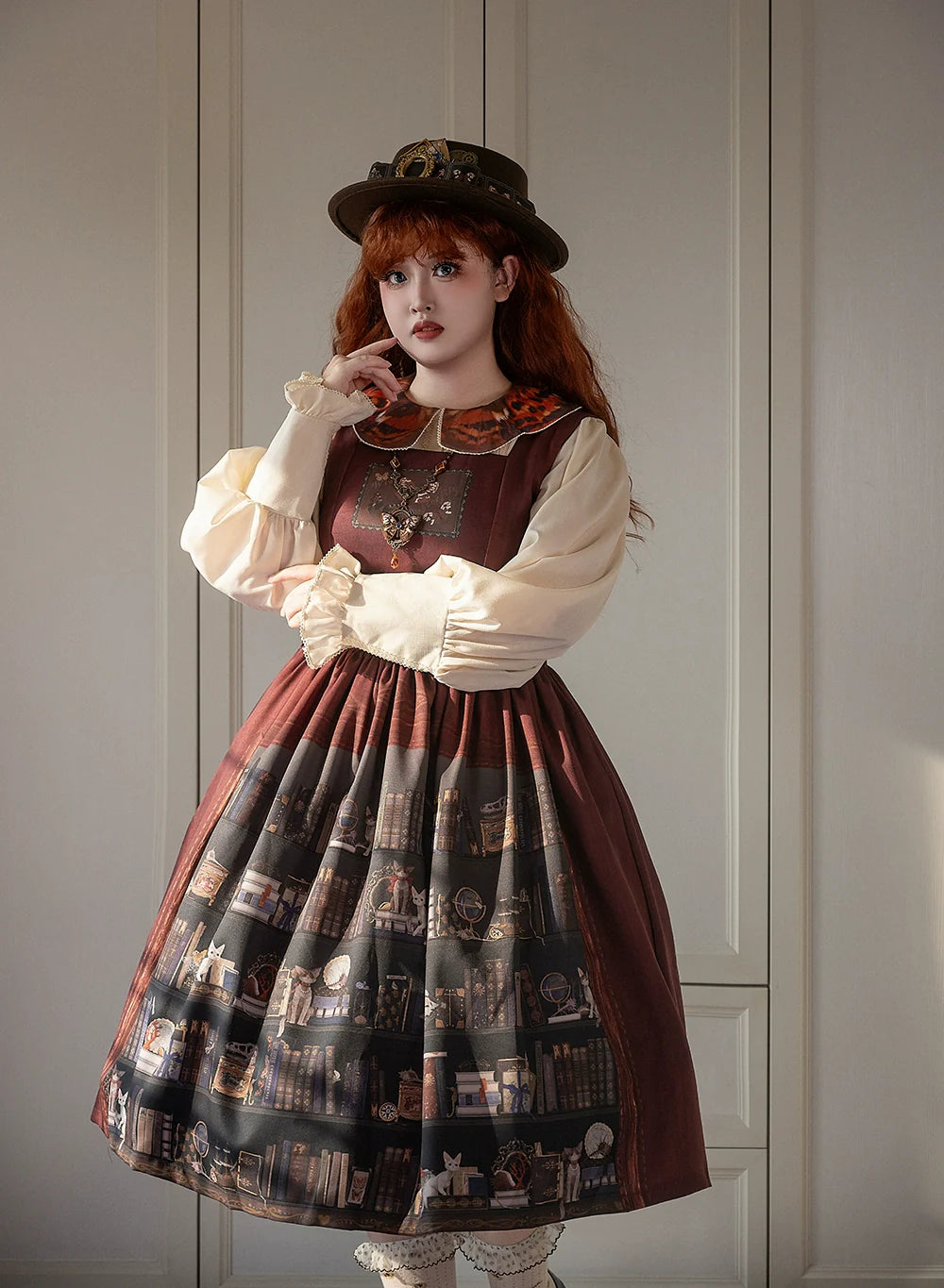 Miss Point - German Bookshelf - Classic Lolita Printed JSK Dress