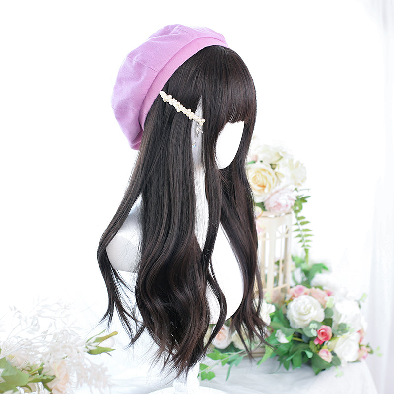 Dalao Home - Lolita Long Curly Natural Cold Brown Wig