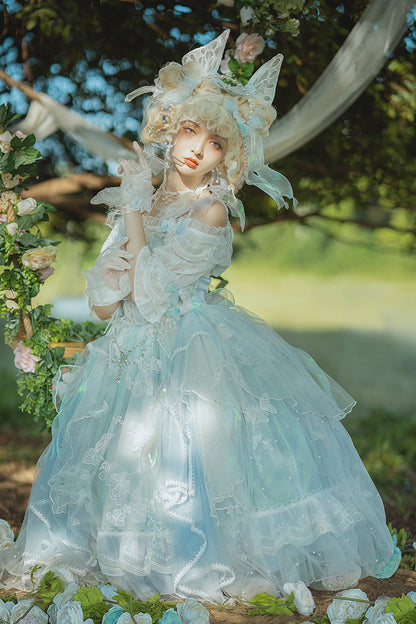 FantasyMirror - Exquisite Butterfly JSK Floral Wedding Lolita JSK Dress