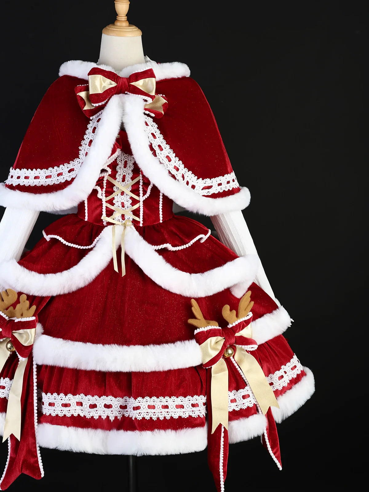 Matutu - Sweet Lolita JSK Suit Christmas Lolita Cape and Dress