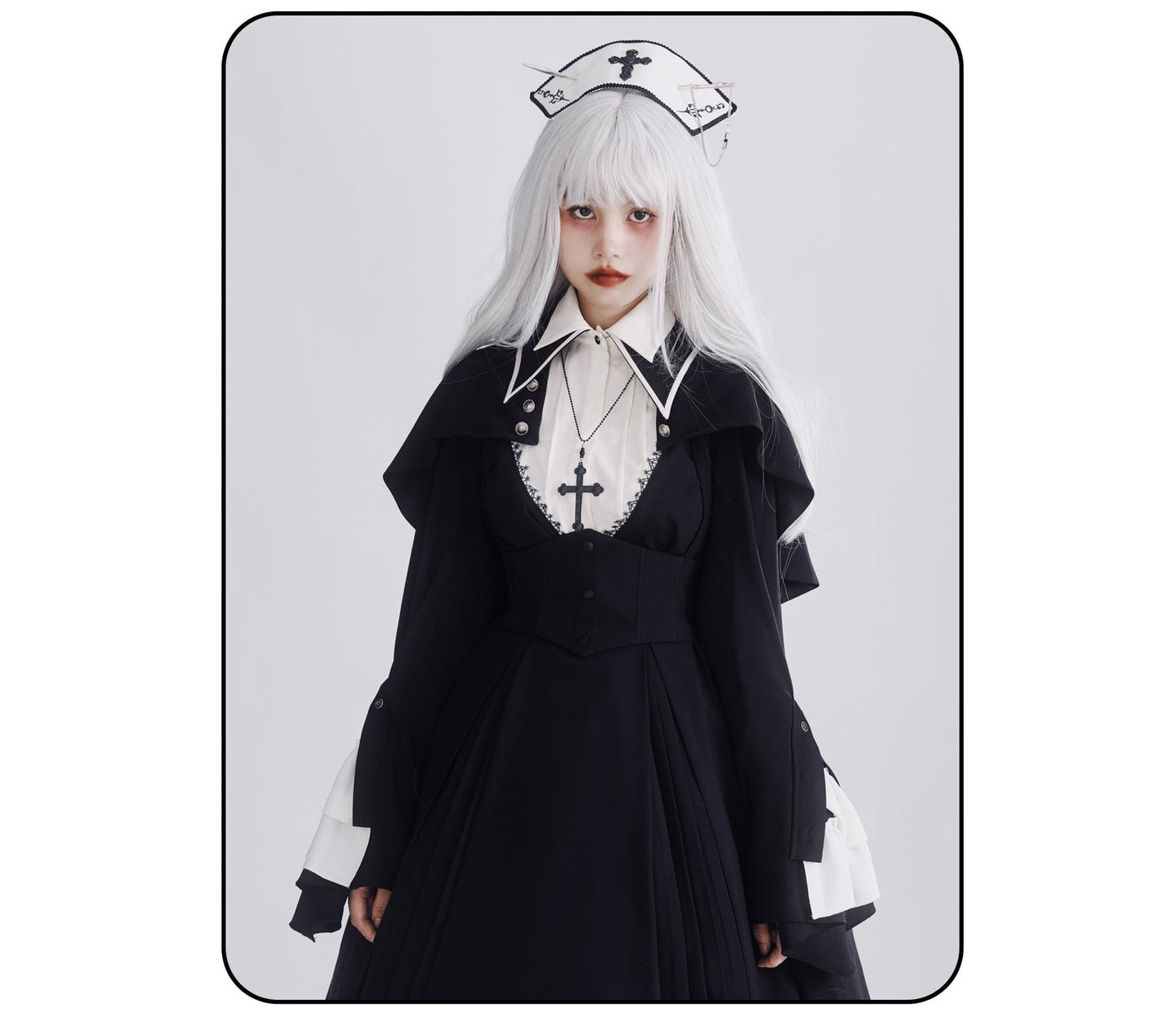 Susin Lolita - Cross Praise - Nun Style Gothic Lolita Dress and Blouse