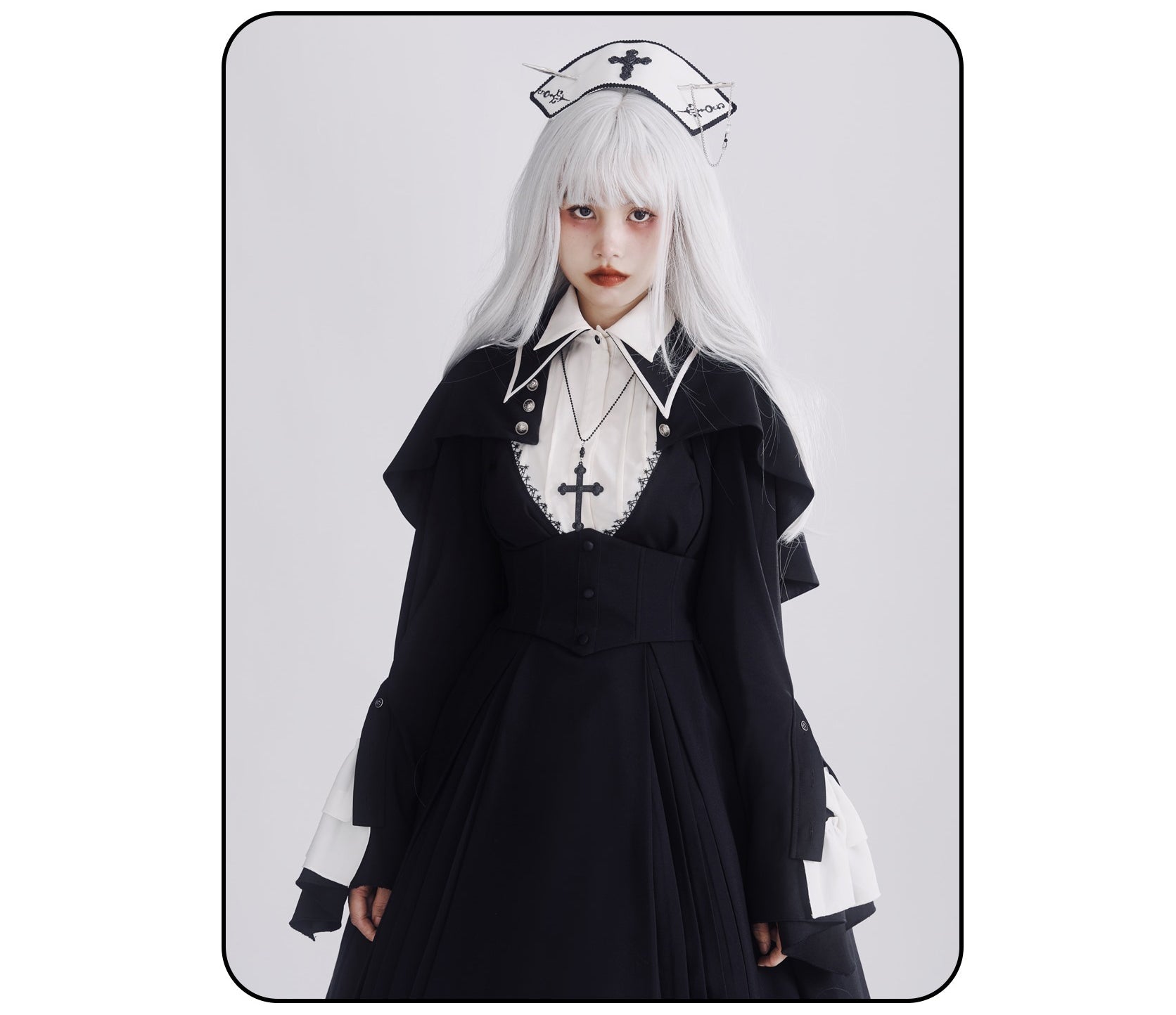Susin Lolita - Cross Praise - Nun Style Gothic Lolita Dress and Blouse