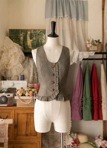 Forest Wardrobe - Forest Basket - Elegant Lolita Vest Autumn/Winter Versatile Waistcoat