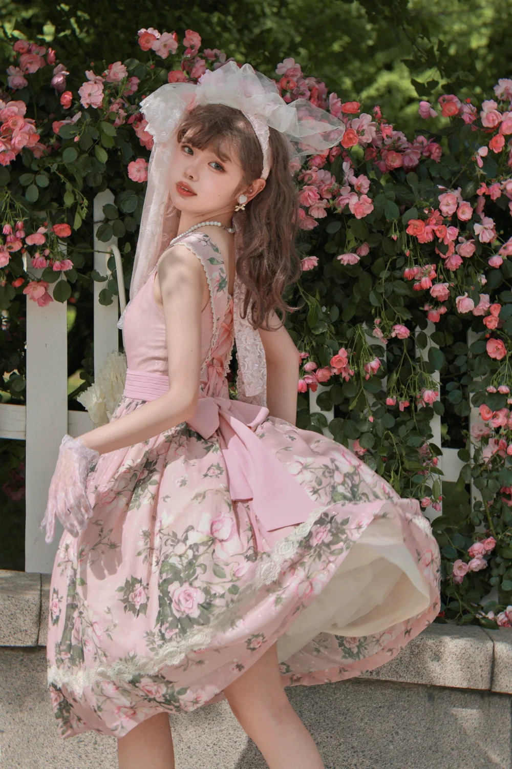 Miss Point - French Rose - Elegant Lolita JSK Dress