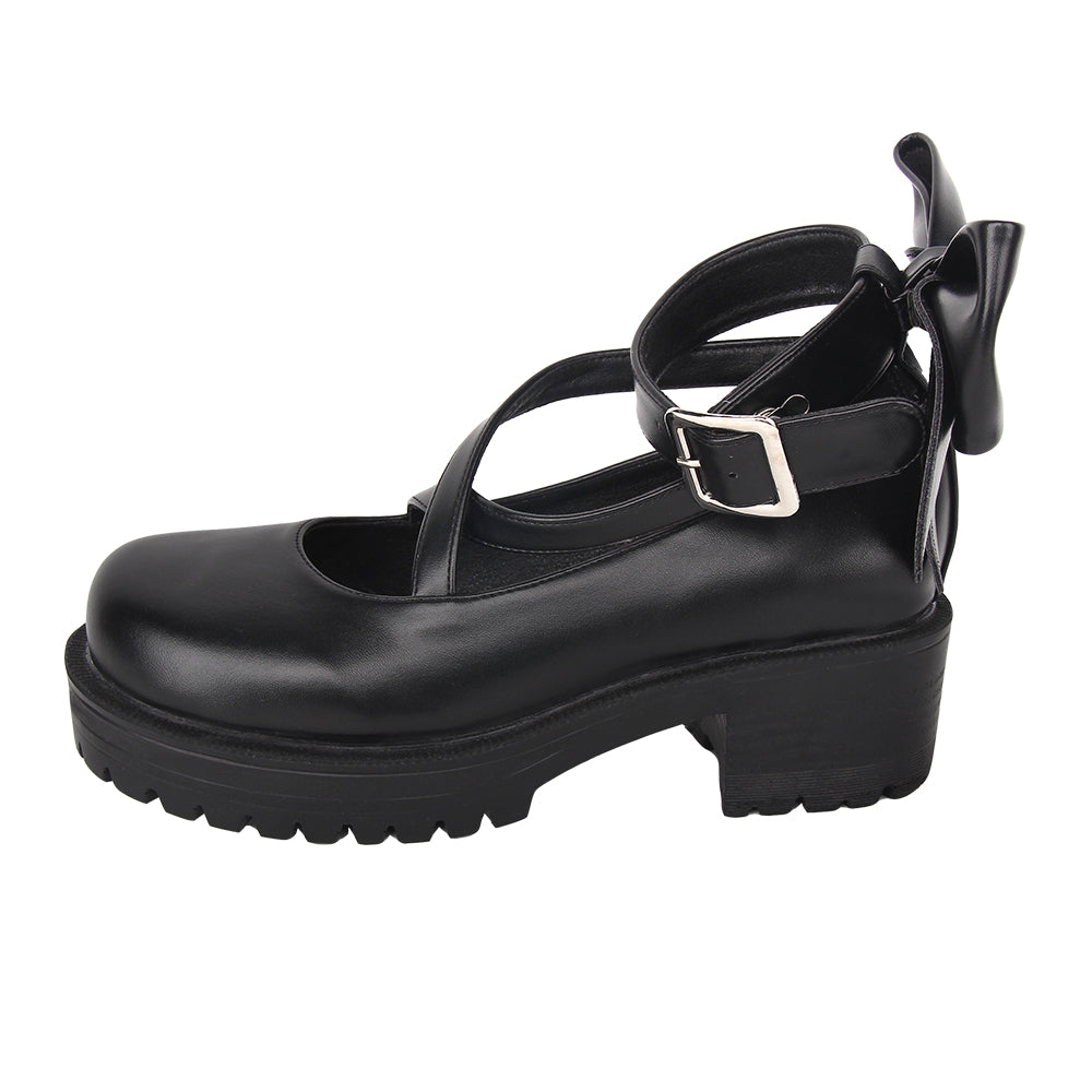 Angelic Imprint - Punk Lolita Black Platform Shoes
