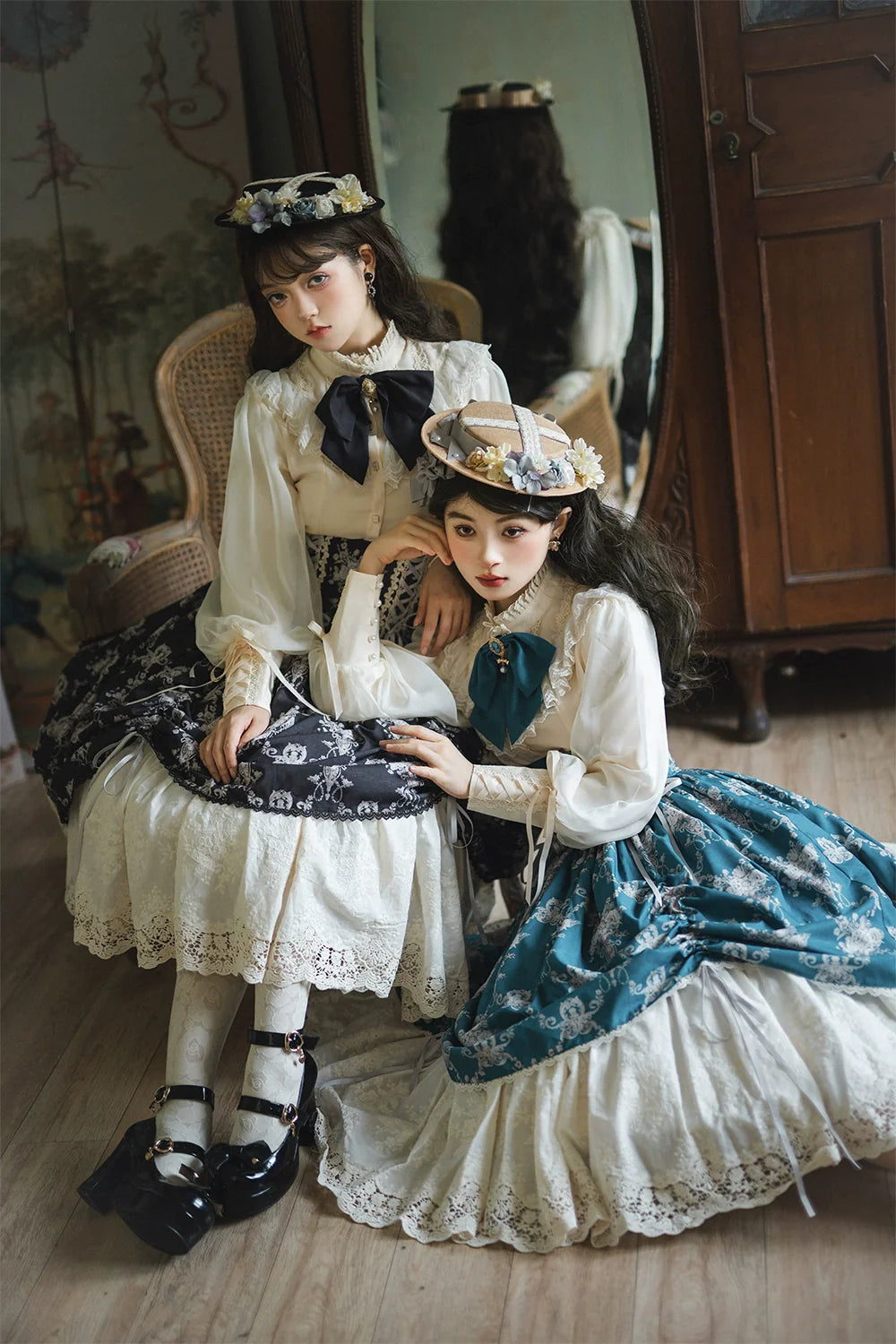 Miss Point - Customized Vintage Lolita Skirt Elegant Pullover Fishbone SK