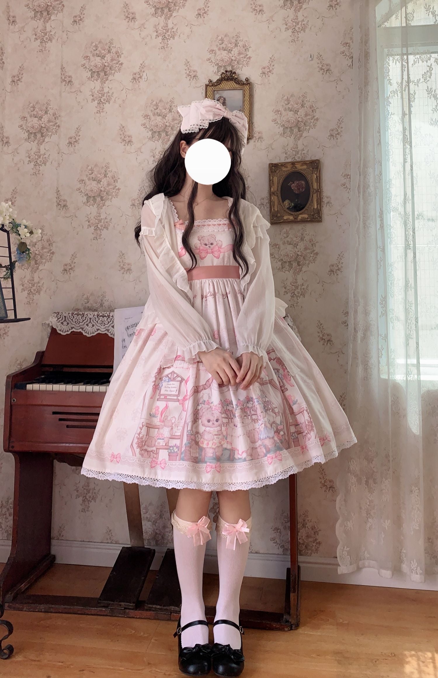 Sugar Girl - Bear Tea Party - Sweet Lolita JSK and Headdress