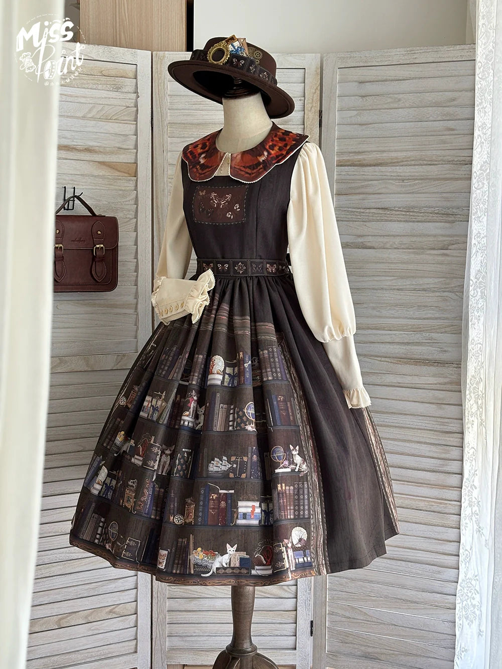 Miss Point - German Bookshelf - Classic Lolita Printed JSK Dress