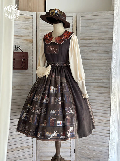 Miss Point - German Bookshelf - Classic Lolita Printed JSK Dress