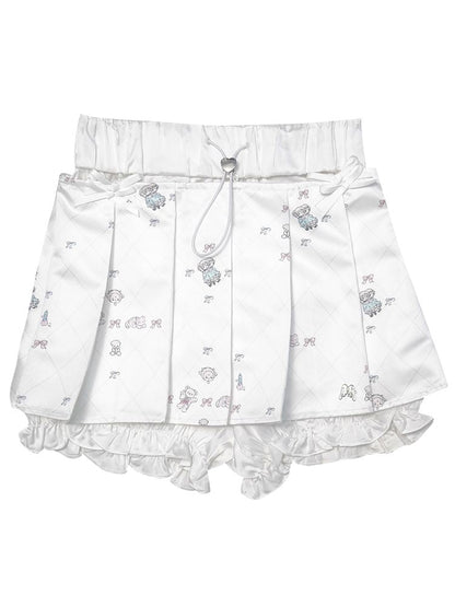 Cute pleated short skirt【s0000002175】