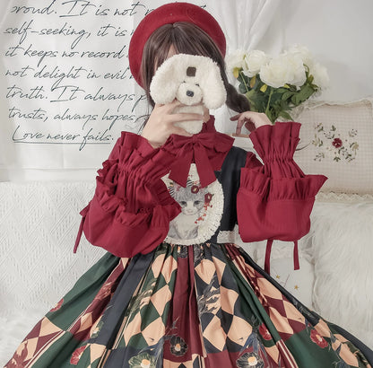 MIST - First Snow - Sweet Lolita Sweater Winter Puff Sleeve Knitting Innerwear