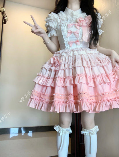 Mengfuzi - Little Milkfoo - Vintage Lolita Gradient Dress