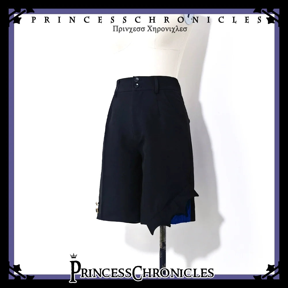 Princess Chronicles - Floating Phantom - Ouji Lolita Shorts Retro Blue Shorts