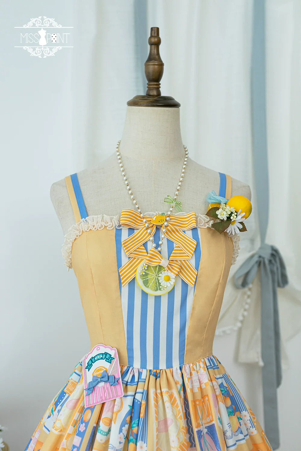 Miss Point - Daisy Lemon - Daily Lolita Lemon Print JSK Customized