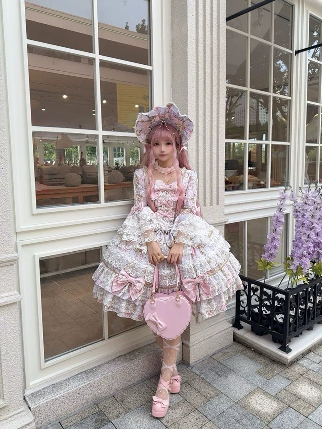 Hanguliang - Candlelight Sonata - Sweet Lolita Long Sleeve OP, Tiered Ruffles