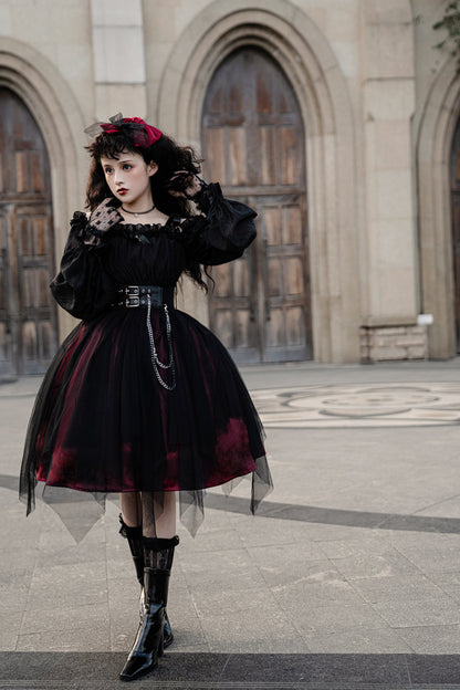 Your Princess - Gothic Lolita High Waist Black Dress