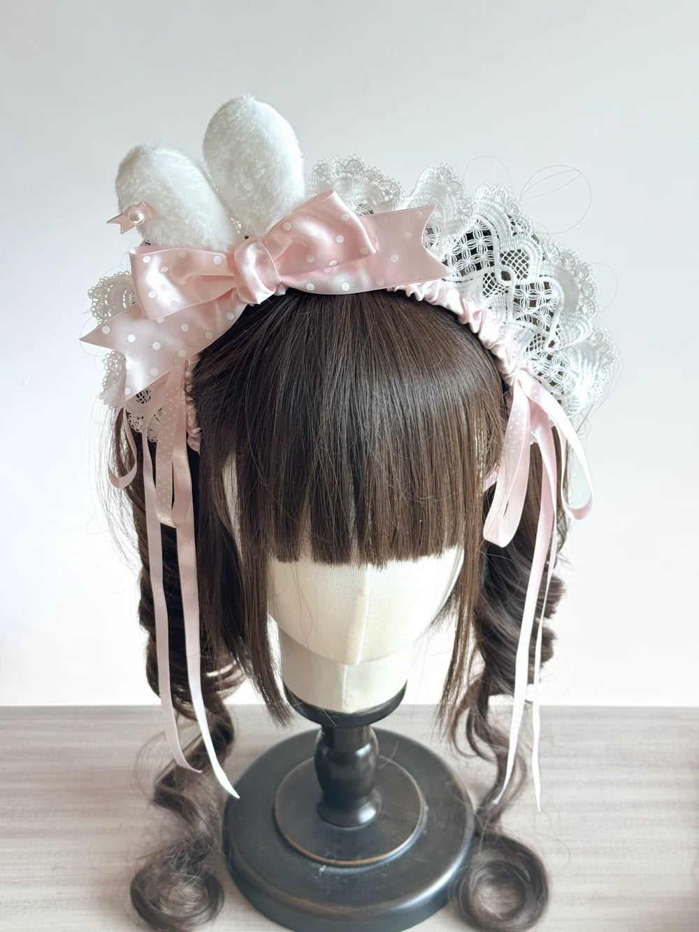 MAID - Sweet Lolita Bunny Ear Headband, Customizable Color