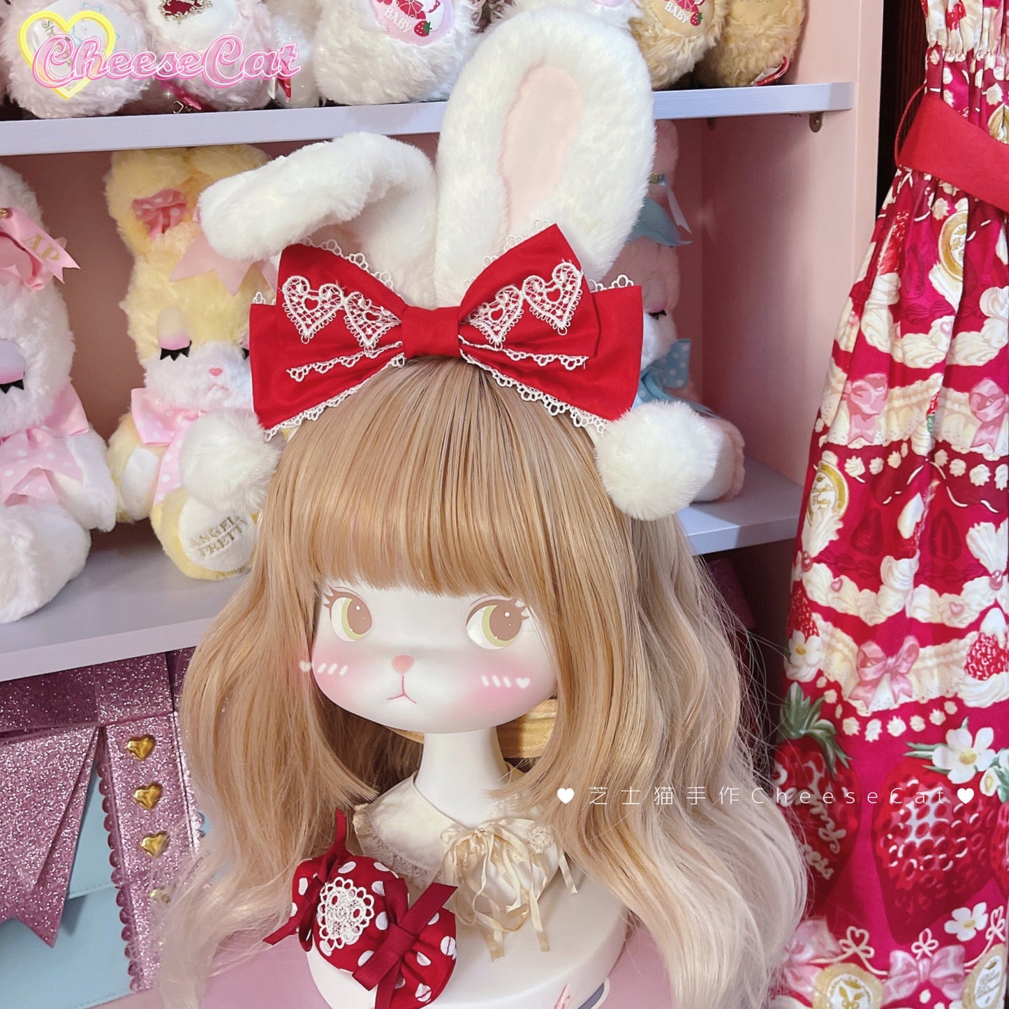 Cheese Cat - Cute and Fluffy Rabbit Ear Lolita KC