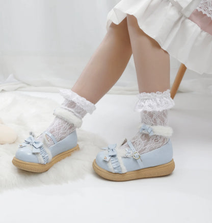 Fairy Godmother - Winter Girly Lolita Shoes Lolita Ankle Strap Shoes