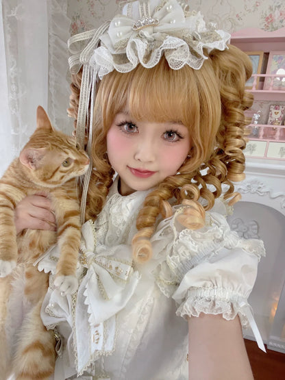 Cheese Cat - Sweet Lolita Cake Top Hat Handmade Lolita Accessory
