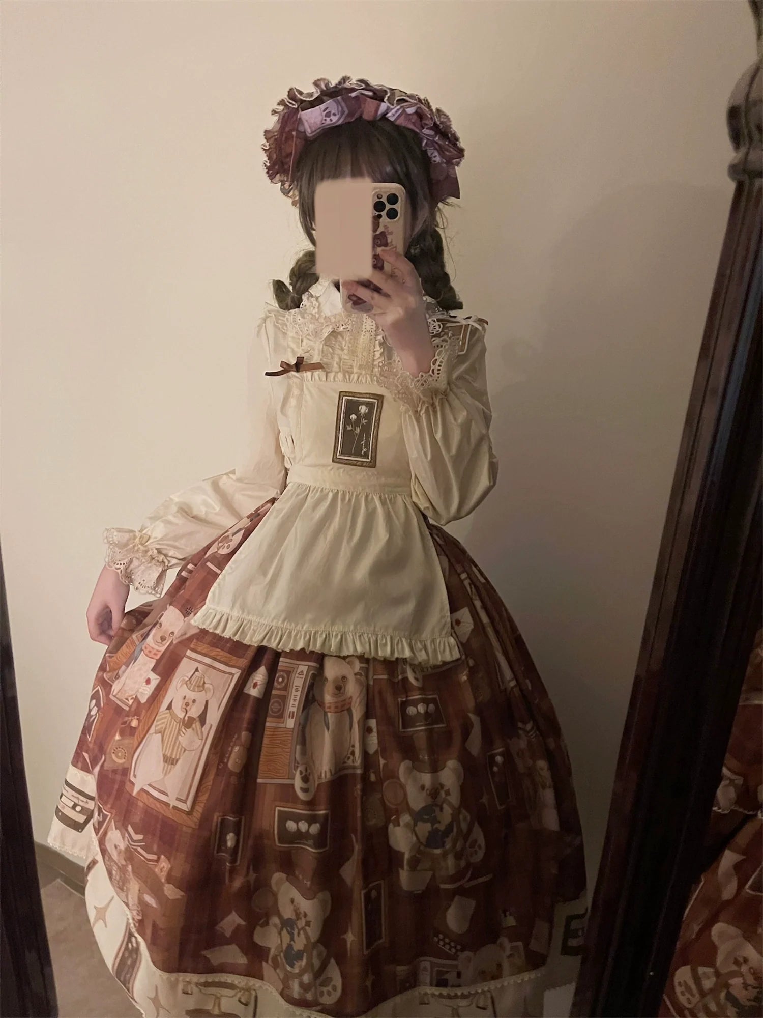 Babyblue - Gretel Bear - Vintage Lolita Dress Teddy Bear Prints Dress