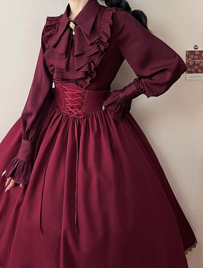 Forest Song - Astris - Classic Lolita SK Double-sided Wearing Fishbone Skirt