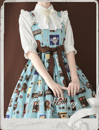 Time Memory - Earl Girl - Chiffon Classic Lolita Shirt, Mid-Length Mutton Sleeves