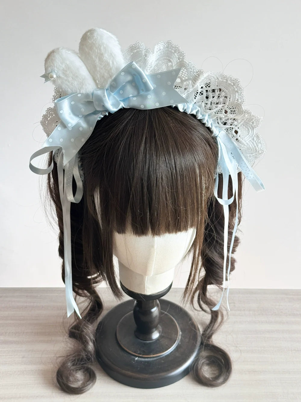 MAID - Sweet Lolita Bunny Ear Headband, Customizable Color