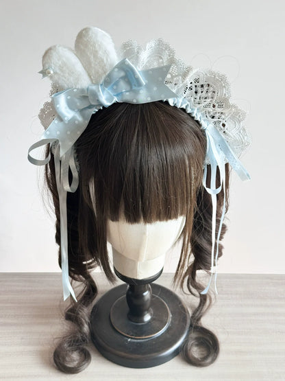 MAID - Sweet Lolita Bunny Ear Headband, Customizable Color