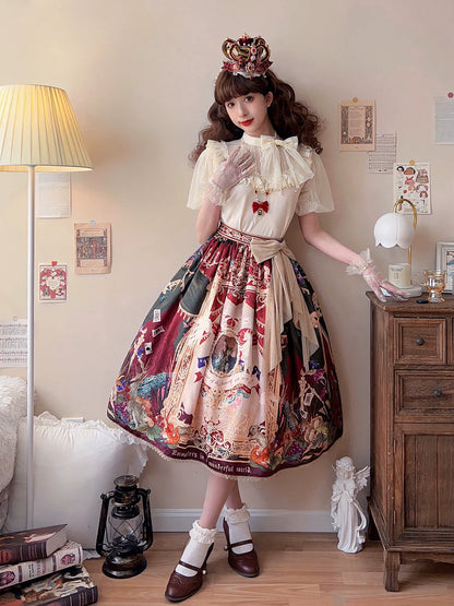 Miss Point - Kaleidoscope - Classical Lolita Shirt Dot Gauze Detachable Puff Sleeve Blouse Customized