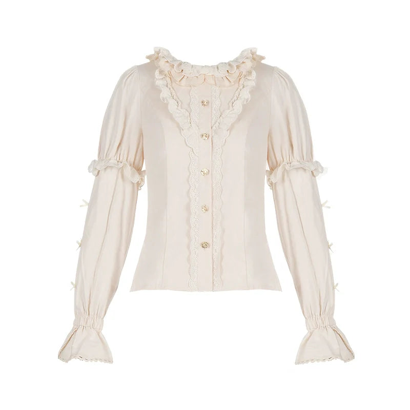 With PUJI - Apple Orchard - Country Lolita SK Embroidered Twins Lolita Top Skirt