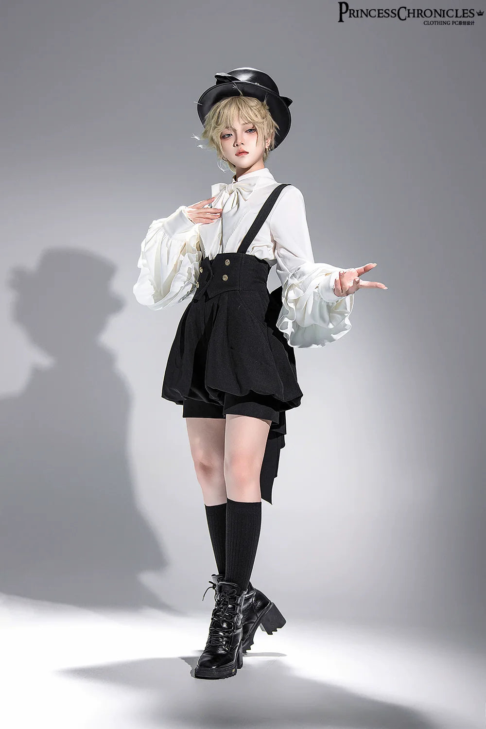 Princess Chronicles - Doll - Black Ouji Lolita Hat Retro Prince Bowler Hat