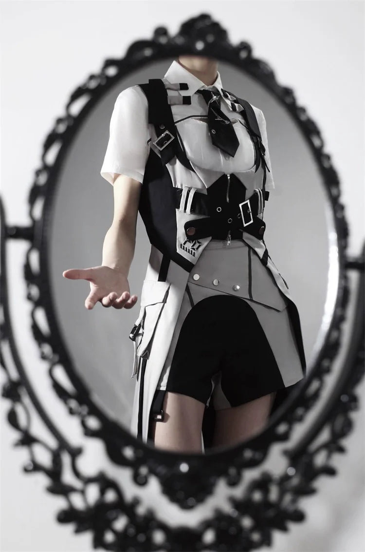 Letters from Unknown Star - Sky Core Record - Ouji Lolita Shorts Suits Short Sleeve Dress Set