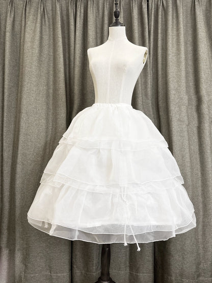 Caged Bird Hotel - Caged Bird - Lolita Petticoat White Plus Size Triple Layer Hoop Petticoat