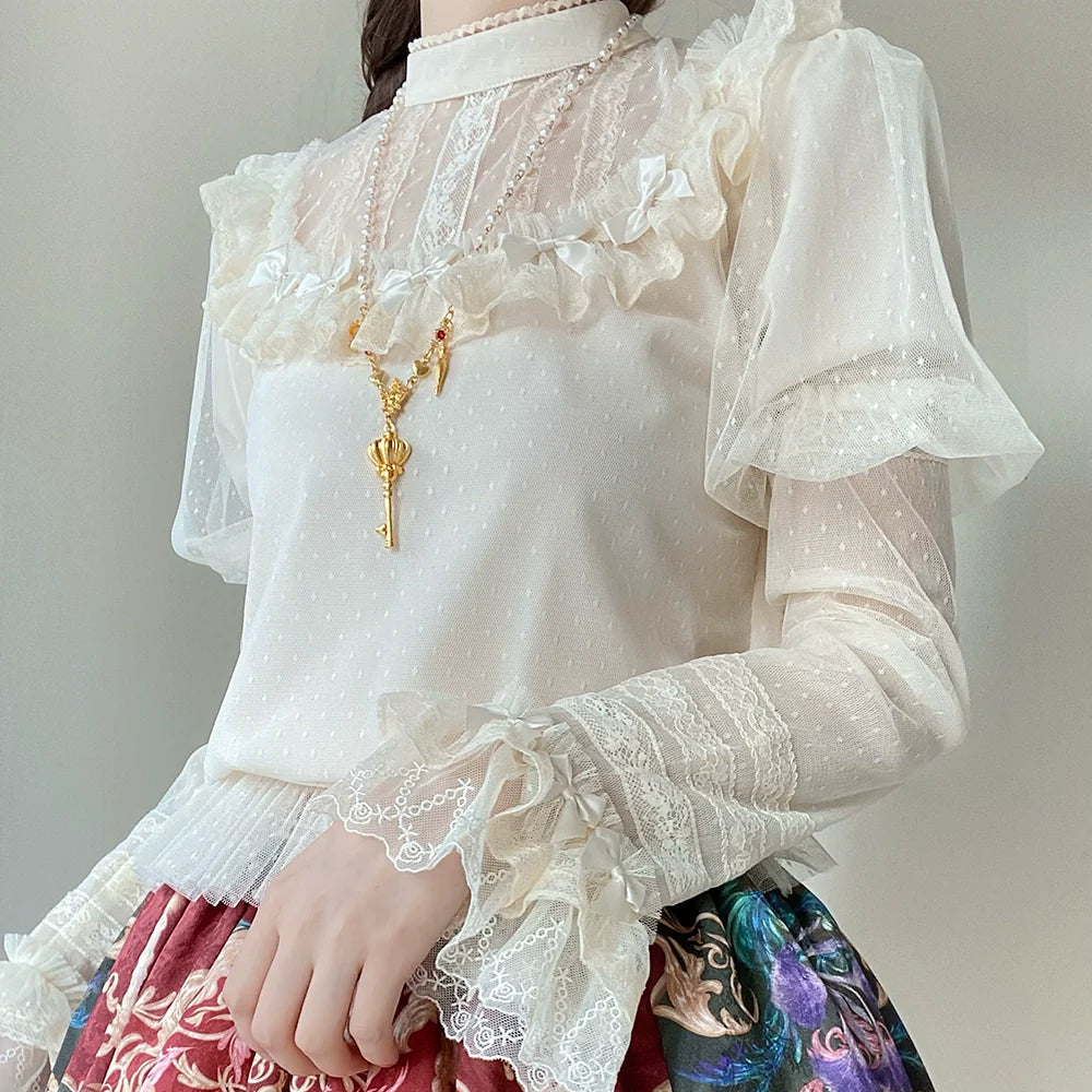 Miss Point - Kaleidoscope - Retro Lolita Headdress Bonnet Set and Necklace