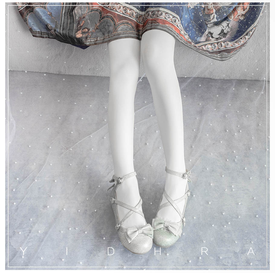 Yidhra - 120D Daily Lolita Velvet Spring Leggings, Solid Color