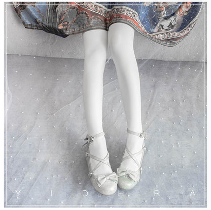 Yidhra - 120D Daily Lolita Velvet Spring Leggings, Solid Color