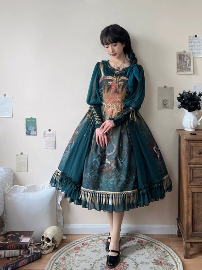 FunCcino - Ragnarok - Nordic Style Loki Lolita JSK SK Dress
