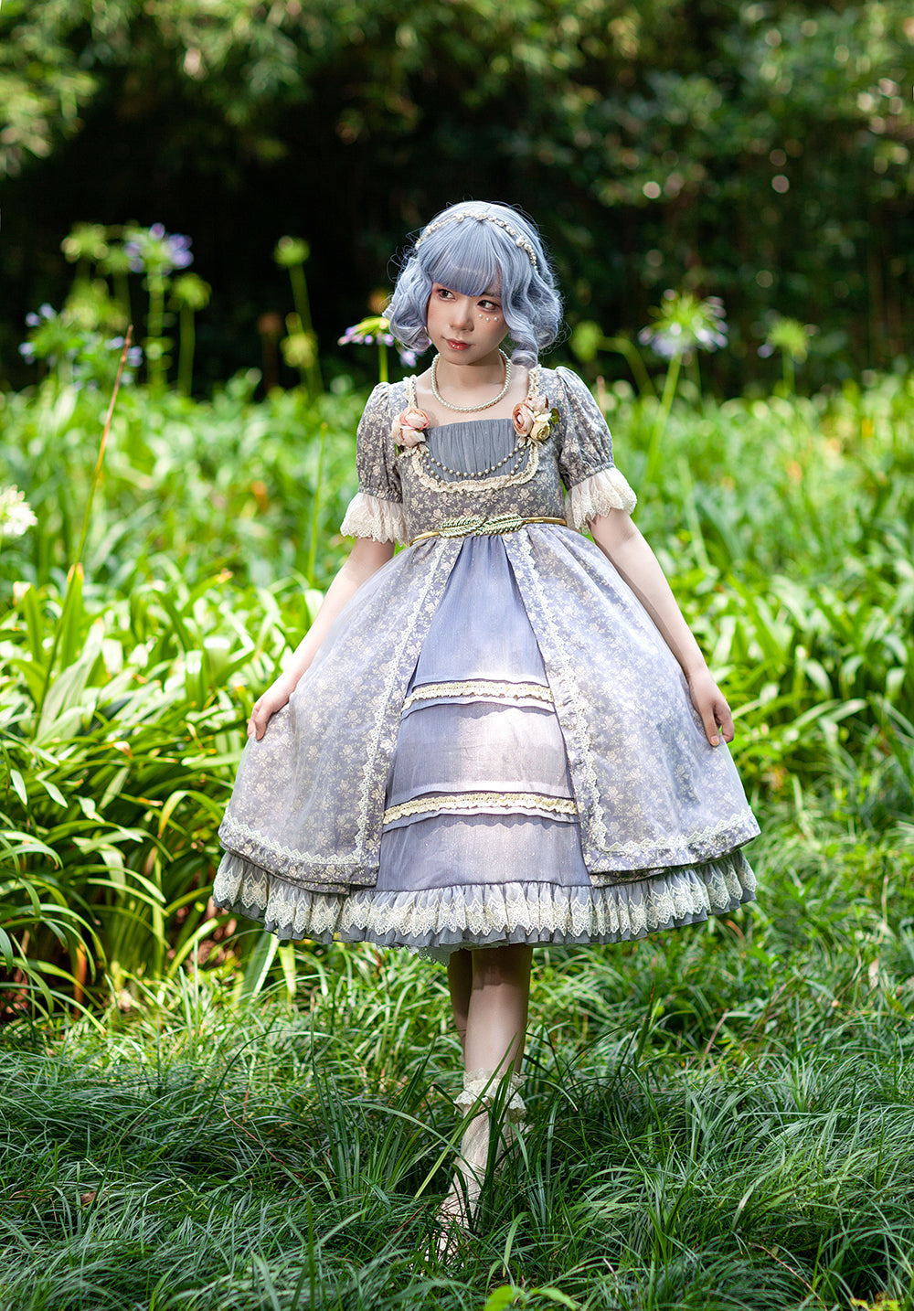 Infanta - Rose Afternoon Tea - Cotton Floral Lolita OP